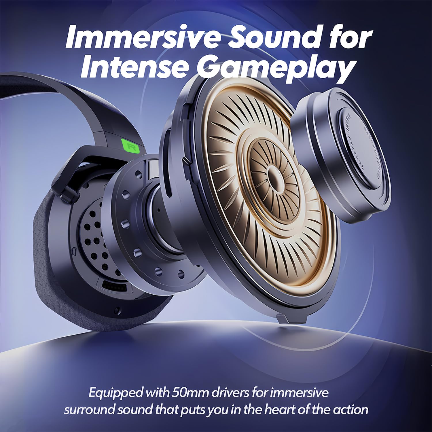 NUBWO G06 Pro Wireless Gaming Headset with Charging Station for Headset & PS5 Controller, 17ms Low Latency, 120H Battery Life, Dynamic 50mm Drivers-White (Only Compatible with PS5)