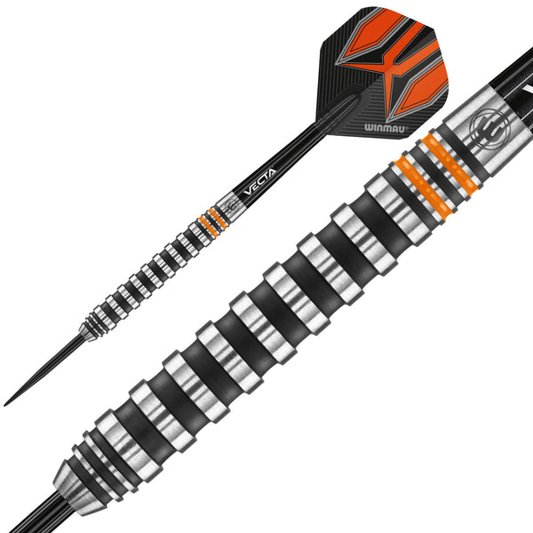 WINMAU Fury 22-28 Gram Tungsten Darts with Prism Flights and Vecta Shafts (Stems)