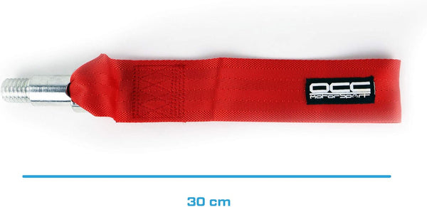 OCC MOTORSPORT RED TOW STRAP WITH SCREW