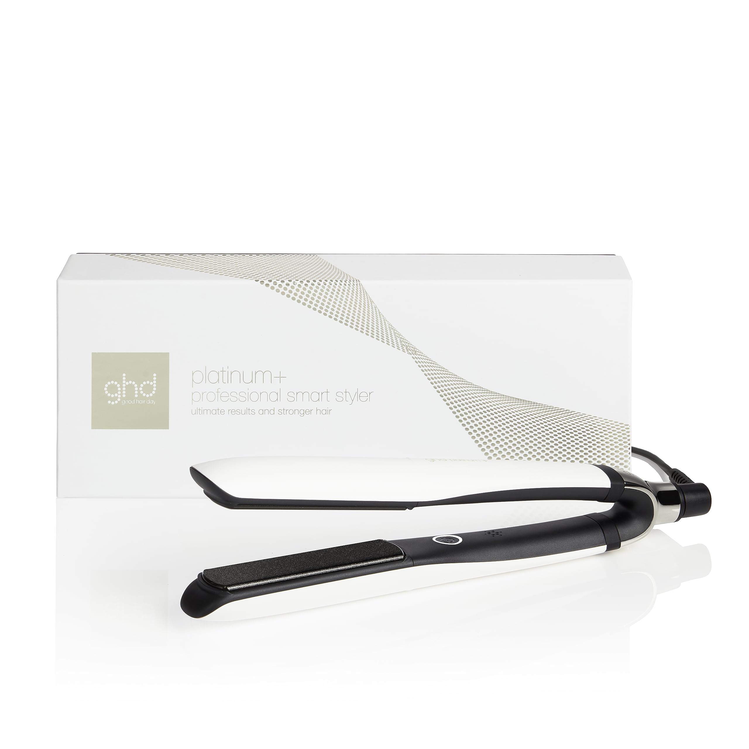 ghd Platinum+ Hair Straightener & Professional Styler - Stronger Hair, More Shine, Colour Protection - for All Hair Types - (UK Plug)