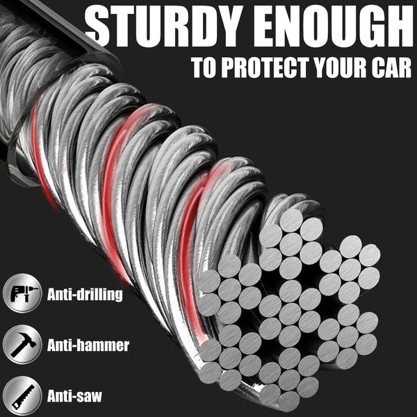 Turnart Steering Wheel Lock Seat Belt Lock Universal Fit Most Vehicles Sturdy Lock for Car Truck SUV Van Security with 3 Keys (Yellow)