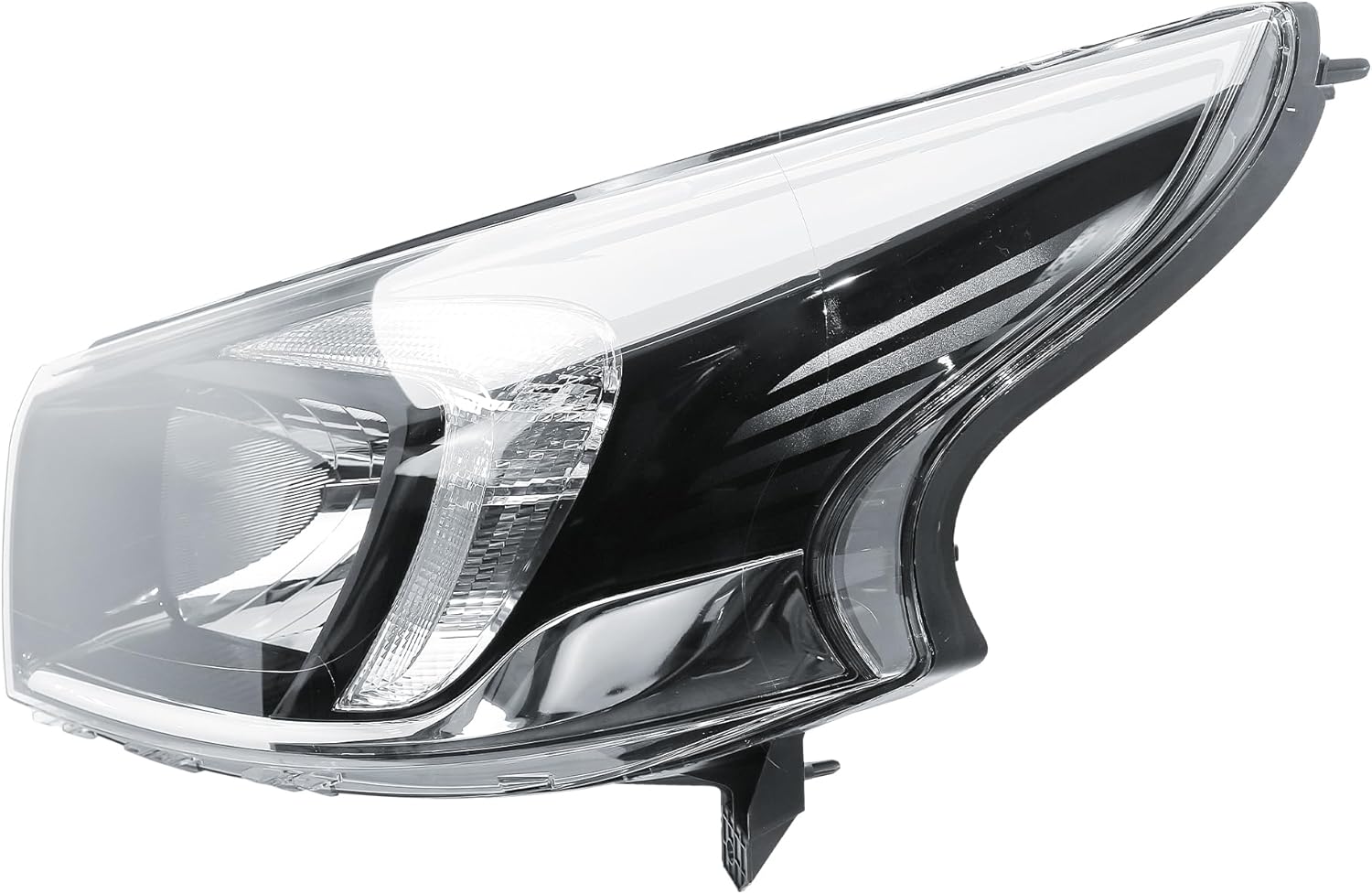 LONGLING Replacement Driver Right Side O/S Headlight Head Lamp Electric Adjustment with DRL 6 pins for Vauxhall Vivaro 2014-2019