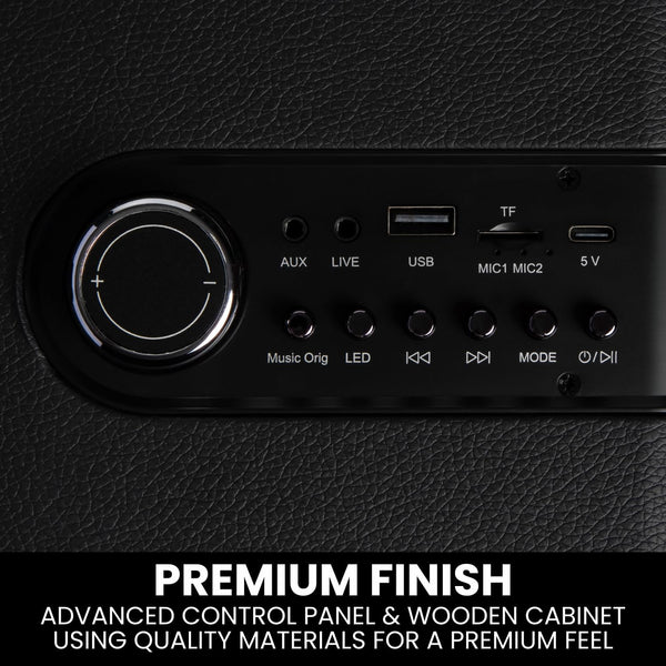 Karaoke Machine & Portable Speaker with Wireless Microphones & Lights. Mr Entertainer Neon