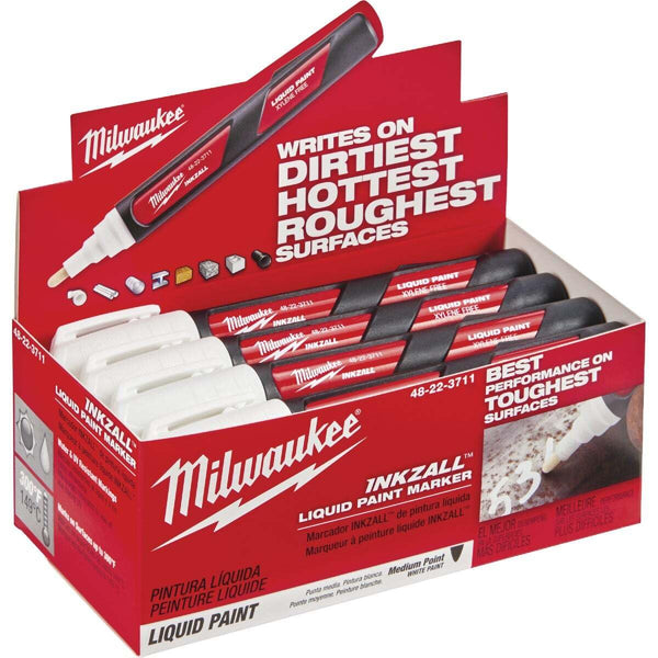 Milwaukee MHT48223711 INKZALLTM Liquid Paint Marker White