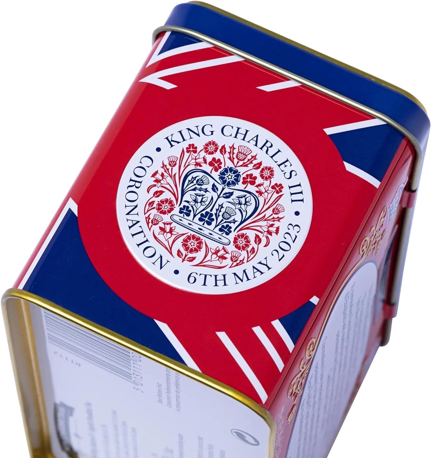 New English Teas The Coronation of HRH King Charles III Tea Tin with 40 English Breakfast Teabags