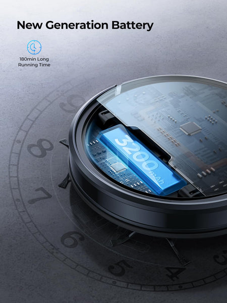 Robot Vacuum Cleaner, 4500Pa Robotic Vacuum with Auto Carpet Boost, Ultra Thin Robot Vacuum for Pet Hair, Smart App Control, Work with Alexa(Evol 3)