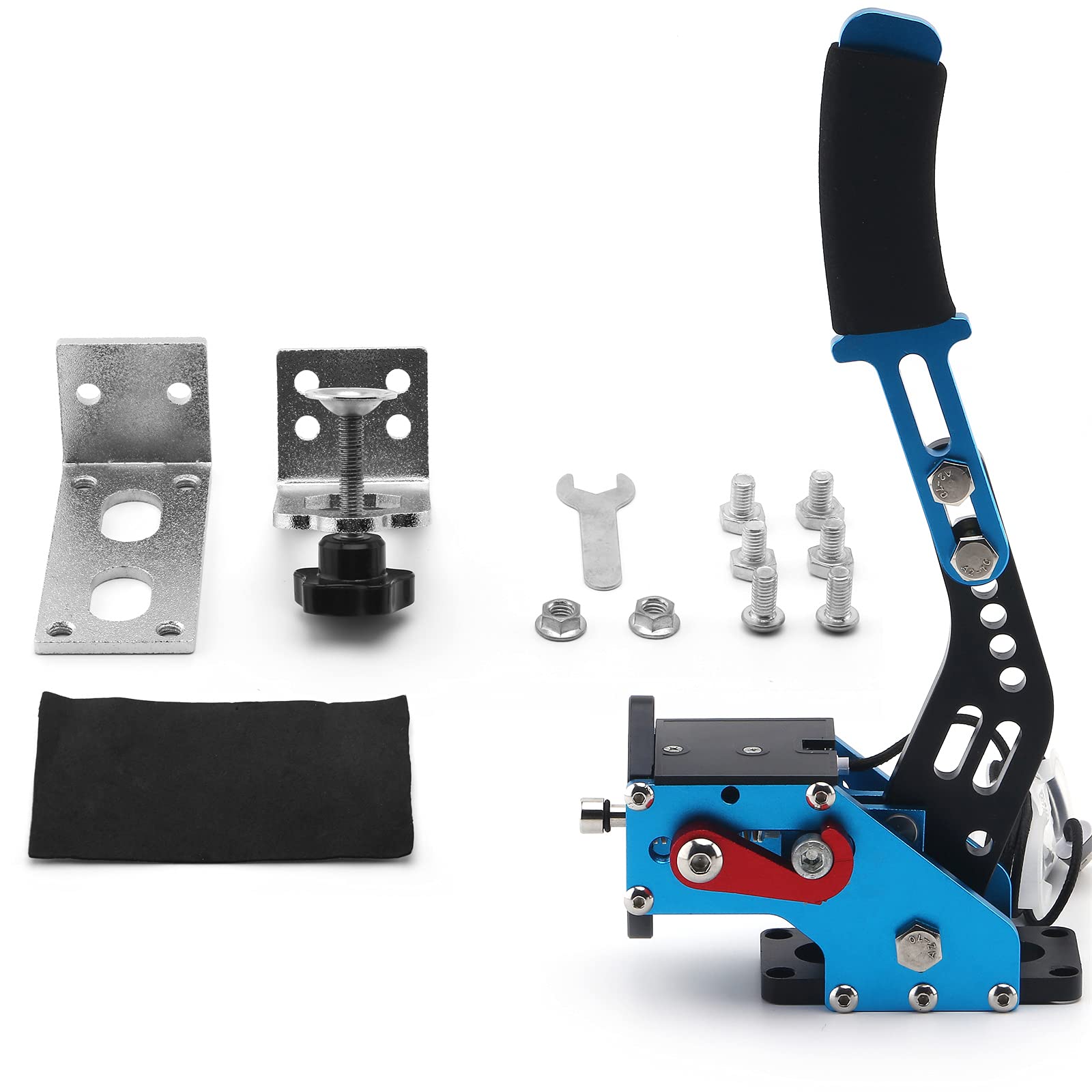 muge racing 64Bit PC USB Handbrake with Clamp for SIM Racing Games Logitech G27 G25 G29 T500 T300 FANATECOSW LFS DIRT RALLY.2, Red