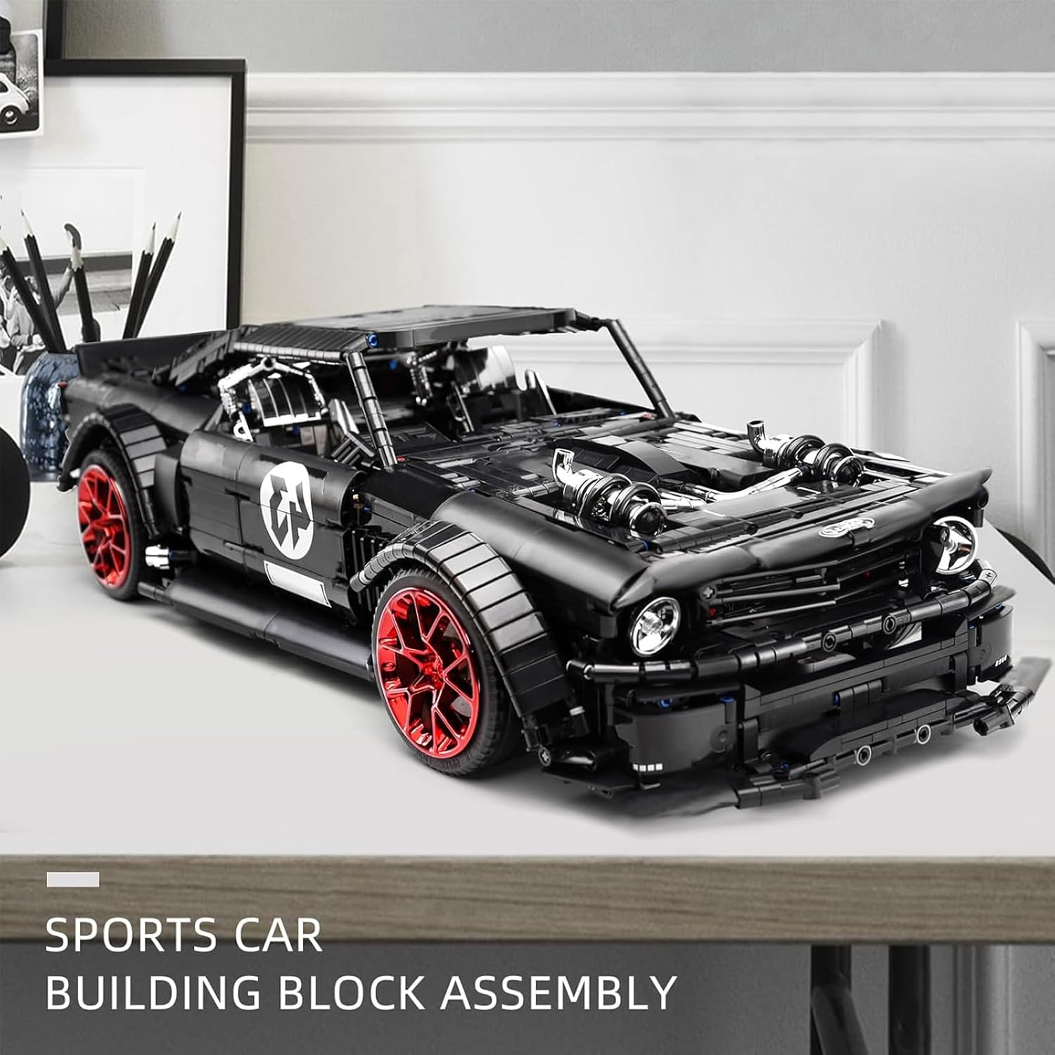 Mould King 13108N MOC Mustang Car Building Kits, 1:8 Scale Super Car Model Block Sets, Race Car Model Set, Adult Collectible Kits to Build, Boy Toys for Birthday Gifts (2943 Pieces)