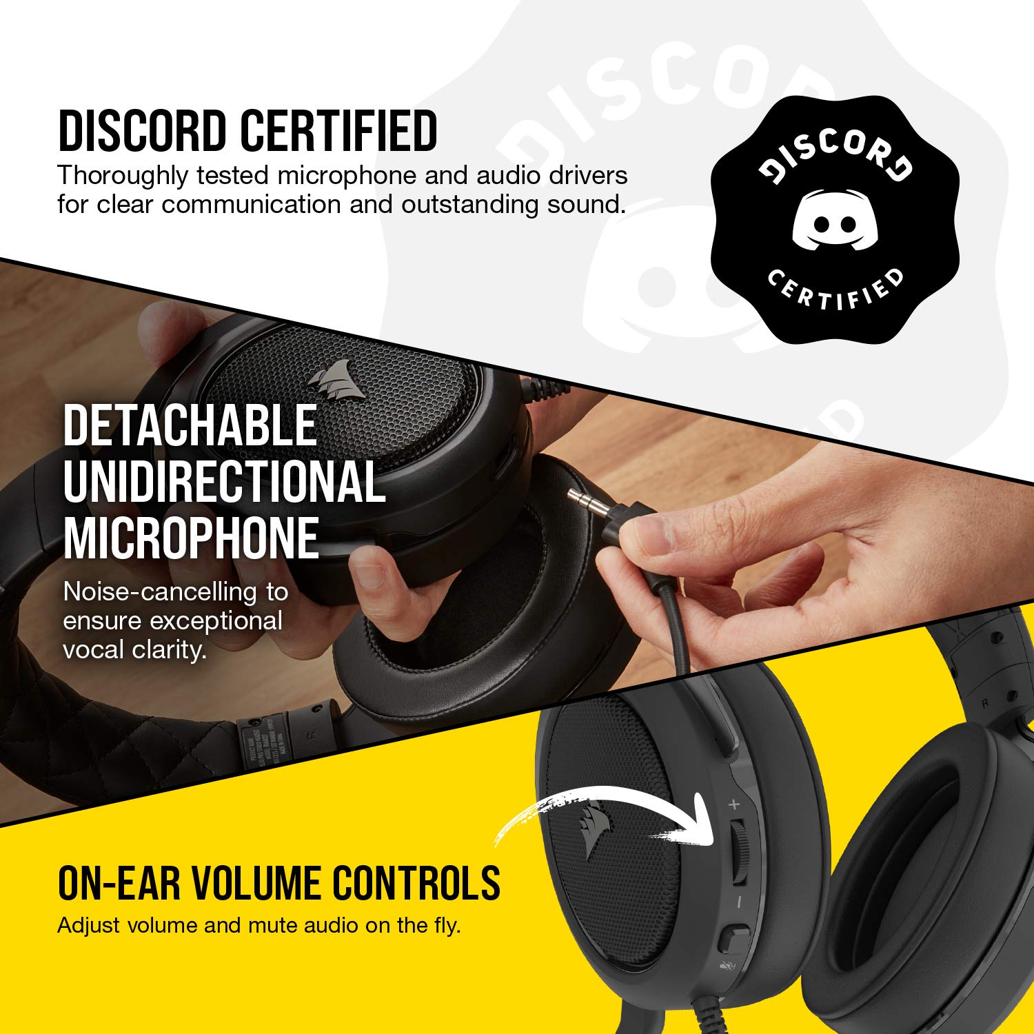 CORSAIR HS55 SURROUND Lightweight Multiplatform Wired Gaming Headset – Dolby 7.1 Surround Sound – iCUE Compatible – PC, Mac, PS5, PS4, Xbox, Nintendo Switch, Mobile – Carbon