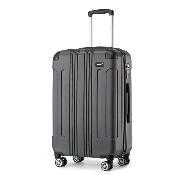 Kono 28 Inch Large Hard Shell Luggage Lightweight ABS 4 Wheels Spinner Business Trip Trolley Case Suitcase (Grey)