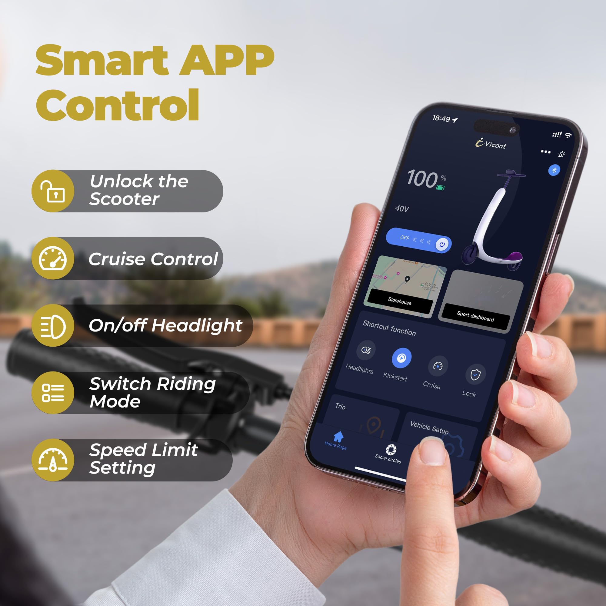 Electric Scooter, Electric Scooter Adult 350W with 25-35KM Range, Max Speed 25KM/H, 8.5" Solid Tire, Double Braking System for Adults and Teens