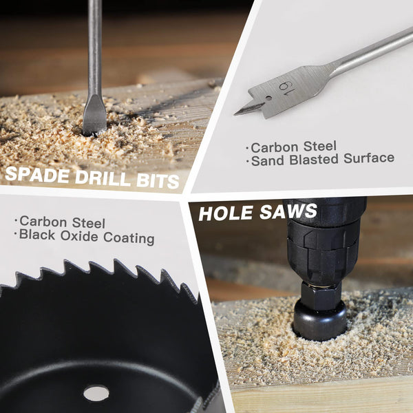 C P CHANTPOWER Drill Bit Sets, 100 Pcs HSS Titanium Screwdriver Bits with Storage Case for Metal, Wood, Masonry, Includes Countersink Drill Bit Blue