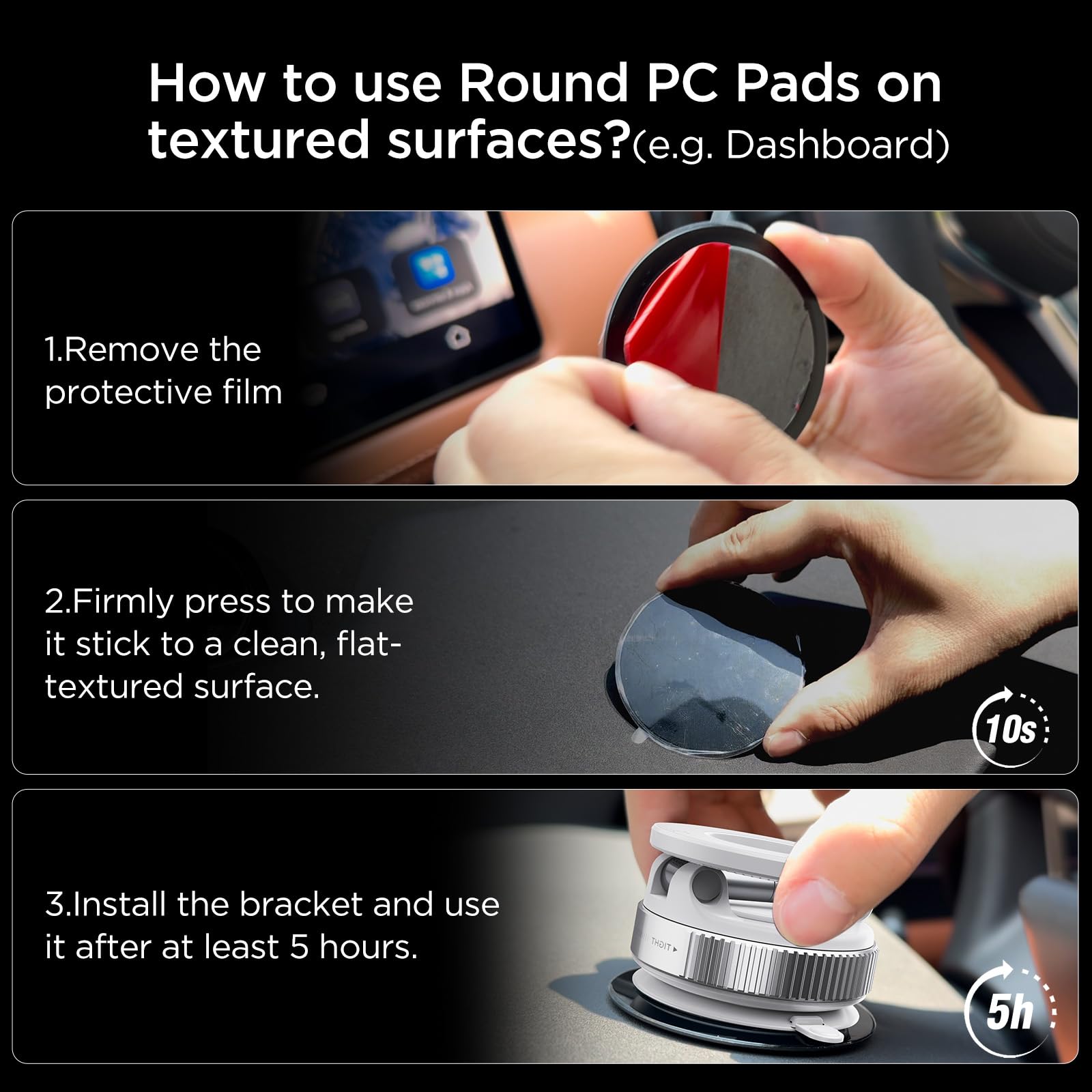 MSXTTLY Vacuum Magnetic Phone Holder for Car, 2025 Vmag-S1, Suction Phone Mount 360° Rotatable, Foldable & Adjustable, for iPhone 16 Pro MAX 15 14 13 12 & Android, Black