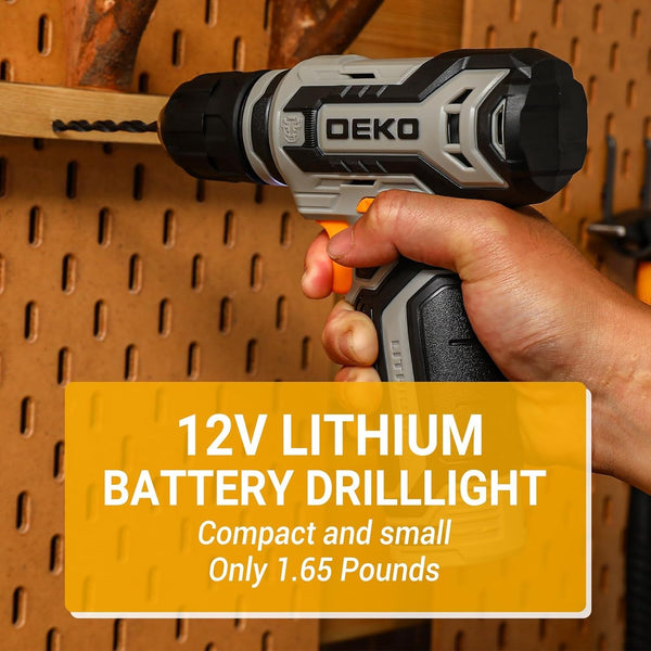 Tool Kit: DEKO Drill Set with Cordless Drill, Tool Kit Set Box, DIY Hand Tools for Men and Home, with 8V Electric Drills Blue,126 Pieces