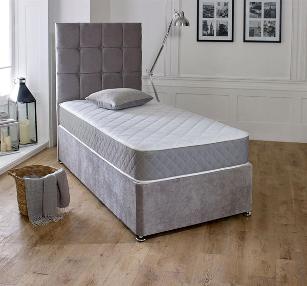 Extreme Comfort Spring Coil Diamond Grey Essentials Mattress | 3ft Single (90cm x 190cm) | Foam Free Spring Coil | Plush Feel | Cooltouch Plus Sleep