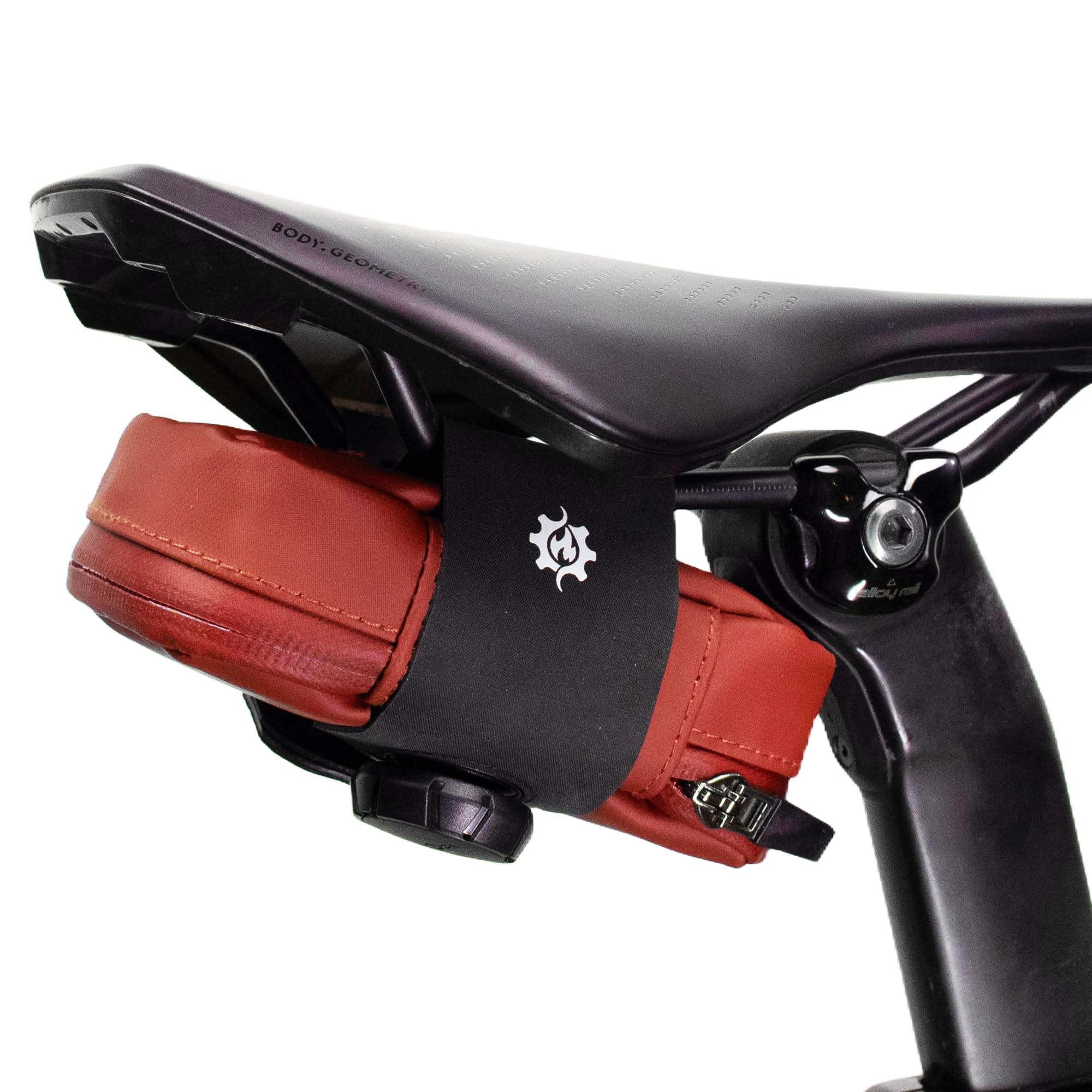 Lumiere & Co. Falcon Magnetic Bike Saddle Bag – 0.69L | 6" x 3.5" x 2" | Sleek Minimalist Brick Design, Fast Magnetic Buckle Attachment | Road Cycling–Specific Bike Seat Bag (Black, Large)