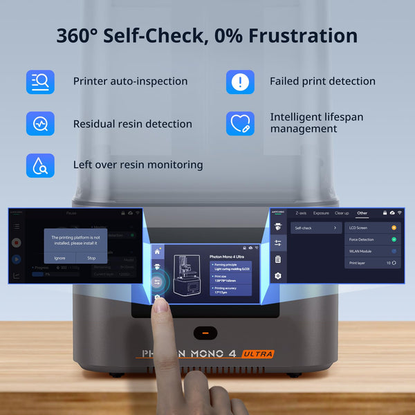 ANYCUBIC Photon Mono 4 Resin 3D Printer, 7'' 10K Mono LCD Screen Resin Printer with Upgraded LighTurbo Matrix and Printing Platform, Large Printing Size of 6.04''x3.42''x6.49''