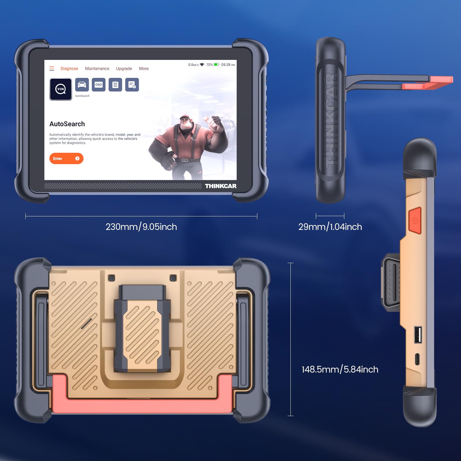 THINKCAR Car Diagnostic Tool, TK689BT Bidirectional Diagnostic Tool, All System Automotive Diagnostics, OBD2 Car Scanner with Action Test, 34+ Reset, FCA Autoauth, CANFD&DoIP, Wireless Update