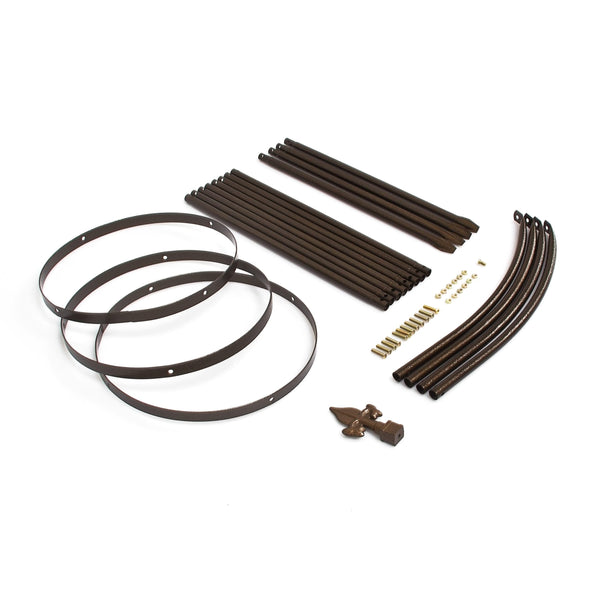 Relaxdays Metal Obelisk, 190 cm, Trellis for Climbing Plants, Support for Flowers and Vines, Brown