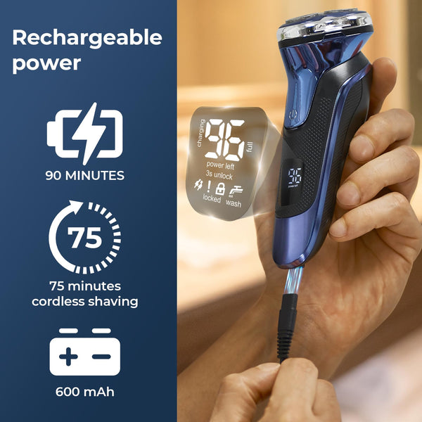 Head Shaver for Bald Men: Electric Bald Razor-7D Wet/Dry Shaving-Professional Grooming Kit for Balder-Rechargeable Head Shavers for Scalp/Face/Beard -Close Shave