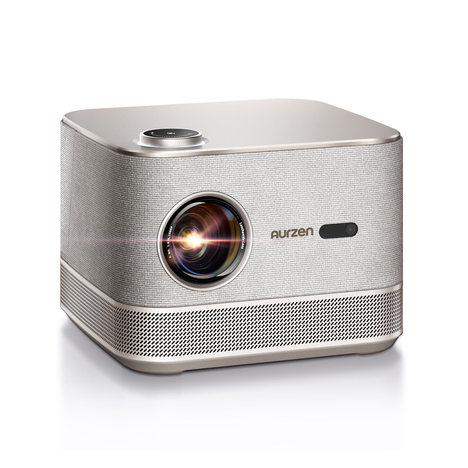 NetfIix Officially & DoIby Audio,AURZEN 4K Supported Smart Projector with Auto Focus & Keystone, +100% Lumens, HDR 10 60Hz WiFi Bluetooth Outdoor Projector for Smartphone/USB/HDMI/USB
