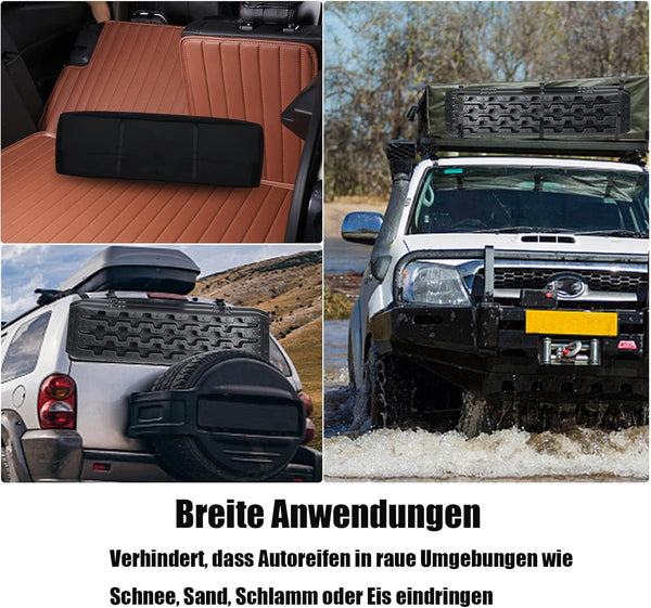 SAILUN Heavy Duty Traction Aid Recovery Boards, 2 x Sand Mats, 10T Load for Mud, Snow & Sand, Off-Road Vehicle Traction Mats with Storage Bag & Installation Tool for Cars, Trucks, Motorhomes