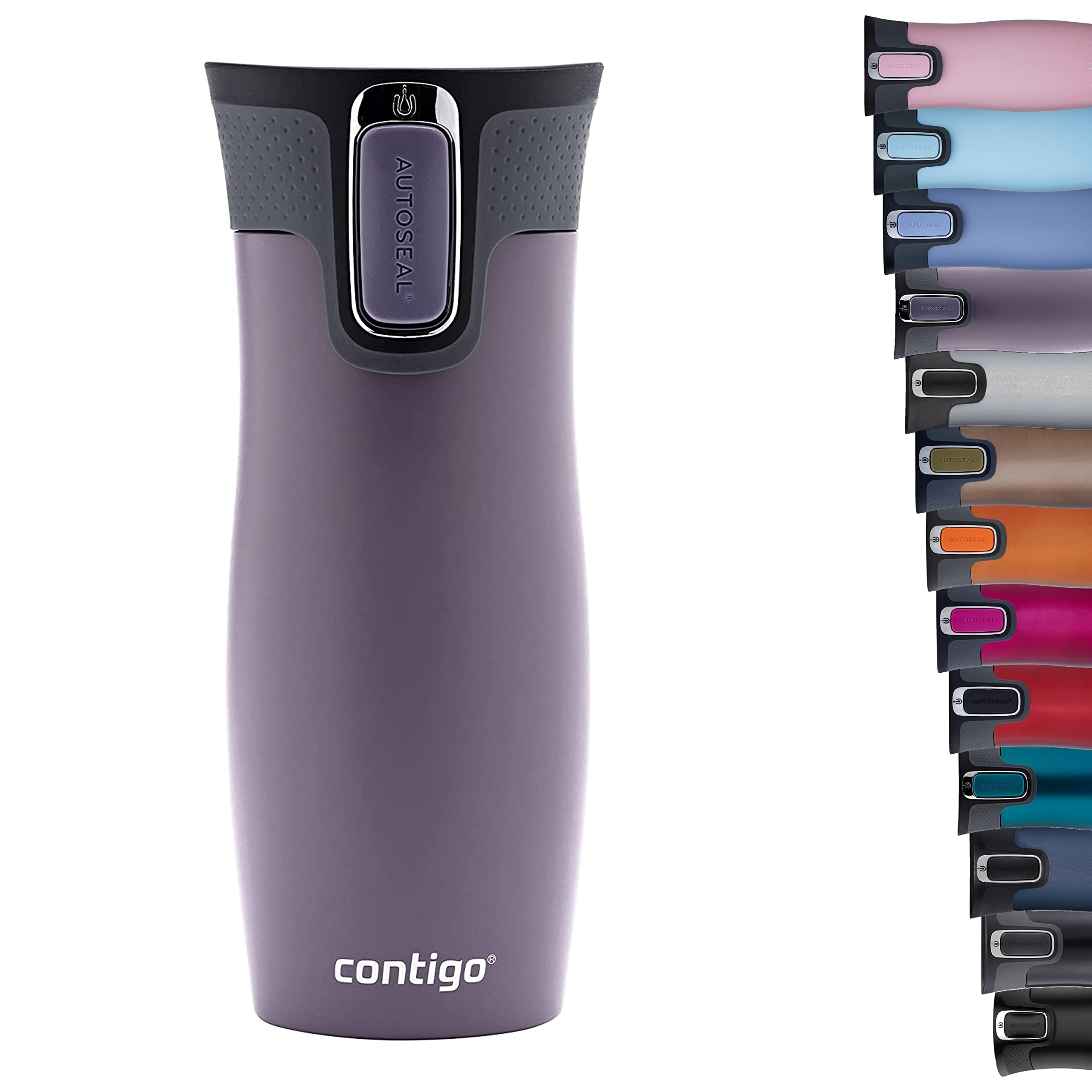 Contigo West Loop Autoseal Travel Mug, Stainless Steel Thermal Mug, Vacuum Flask, Leakproof Tumbler, Coffee Mug with BPA Easy-Clean Lid