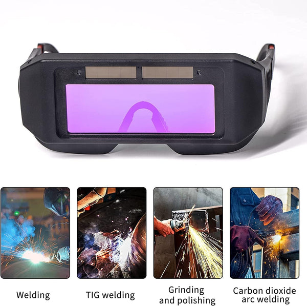 T TOVIA Solar Auto Darkening Welding Goggles – Lightweight Eye Protection for MIG TIG ARC Welding