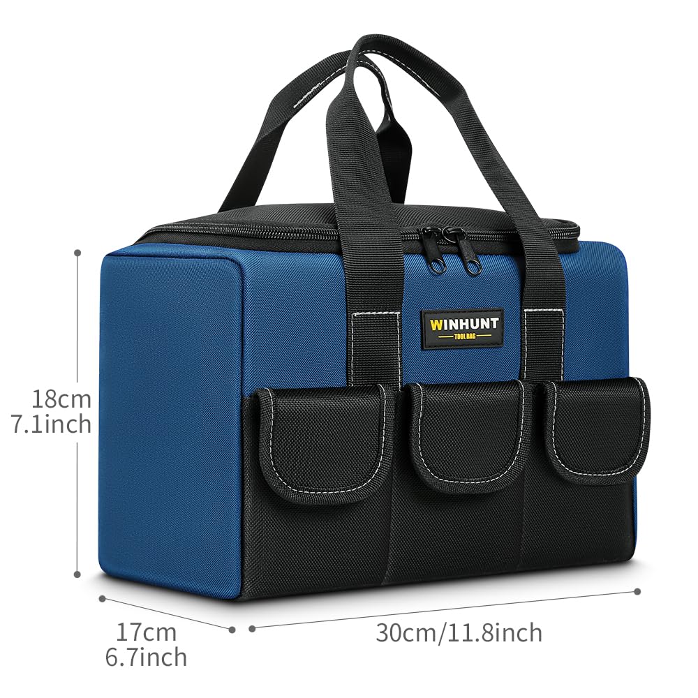 WINHUNT Tool Bag, Compact and Durable 1680 Denier Nylon, Ideal for DIY Enthusiasts and Craftsmen, Tool Organizers, Garden Tool Bag (43cm)