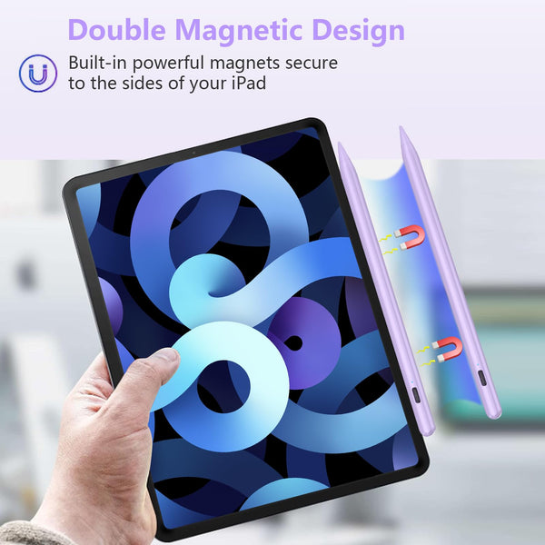 TQQ Pencil Compatible iPad 2018-2025, 2X Faster Charge, Pixel Precision, Tilt Sensitive Stylus Pen for Apple iPad 11/10/9/8/7/6th Gen, Pro 12.9/11/13 Inch M4, Air 3/4/5/M2/M3, Mini 5/6