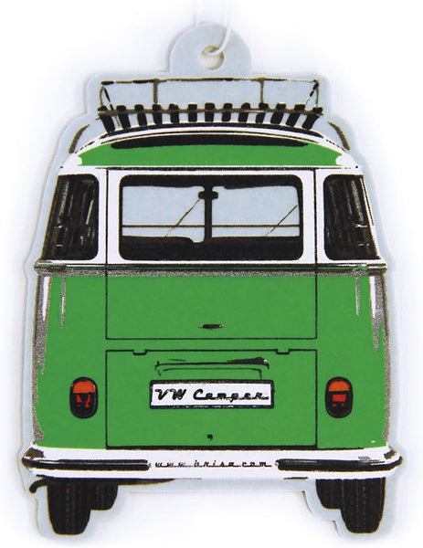 BRISA VW Collection - Volkswagen Air Freshener, Room Freshener, Deodorizer for Cars T1 Bus Campervan Motif (Bus Front/Green Apple/Green)