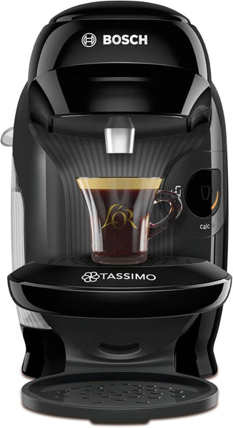 Tassimo by Bosch Style Pod Coffee Machine with Costa Americano & Costa Latte Starter Bundle, TAS1102GB2- Black