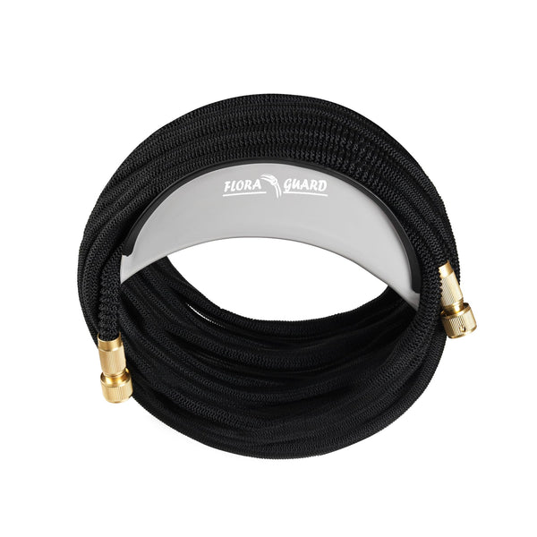 FLORA GUARD Garden Wall Mounted Hose Reel 20+2m, Heavy Duty Hose Reel Wall Mount, 9 Pattern Nozzle, Supplied with Nozzle, Fittings and Fixings