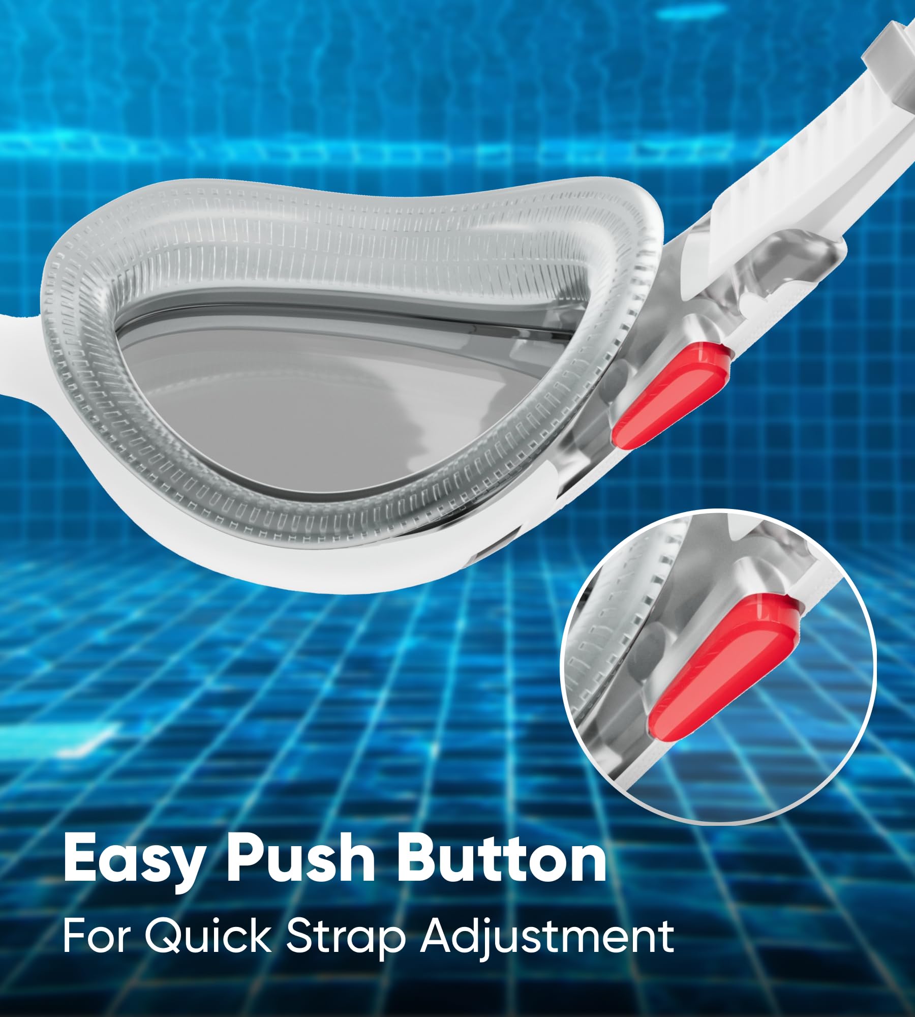 Speedo Unisex Biofuse 2.0 Swimming Goggles | Patented Easy Adjustment | Anti-fog | Anti-leak | Enhanced Fit | Improved Comfort Goggles (pack of 1)