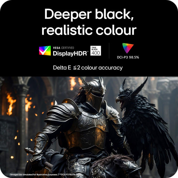 LG UltraGear OLED Gaming Monitor 32GS95UV-B, 32 inch UHD 4K, Dual mode 4K: 240Hz / FHD: 480Hz, 0.03ms Response Time, NVIDIA G-Sync & AMD FreeSync Premium Pro, 7W Stereo speakers, DisplayPort, HDMI 2.1