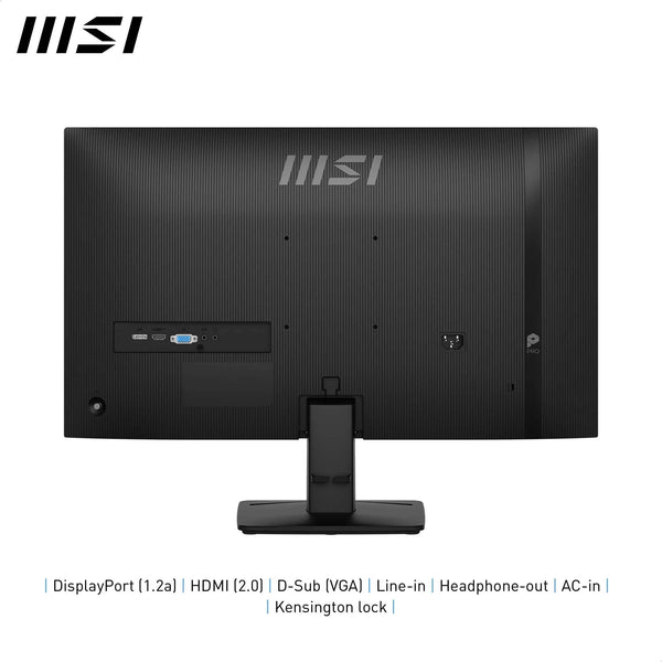 MSI PRO MP251 24.5 Inch Full HD Office Monitor - 1920 x 1080 IPS Panel, 100 Hz, Eye-Friendly Screen, Built-in Speakers, Tilt-Adjustable - HDMI 1.4b, D-Sub (VGA)