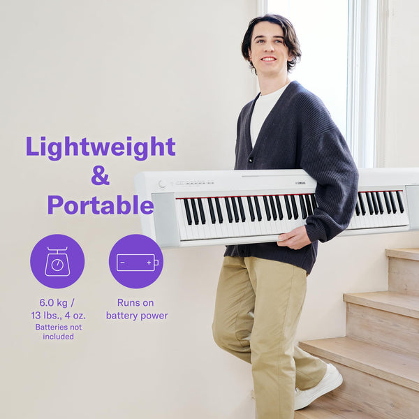 Yamaha NP-15 Piaggero Digital Keyboard with 61 Touch Sensitive Keys and 15 Instrumental Voices, Lightweight and Portable