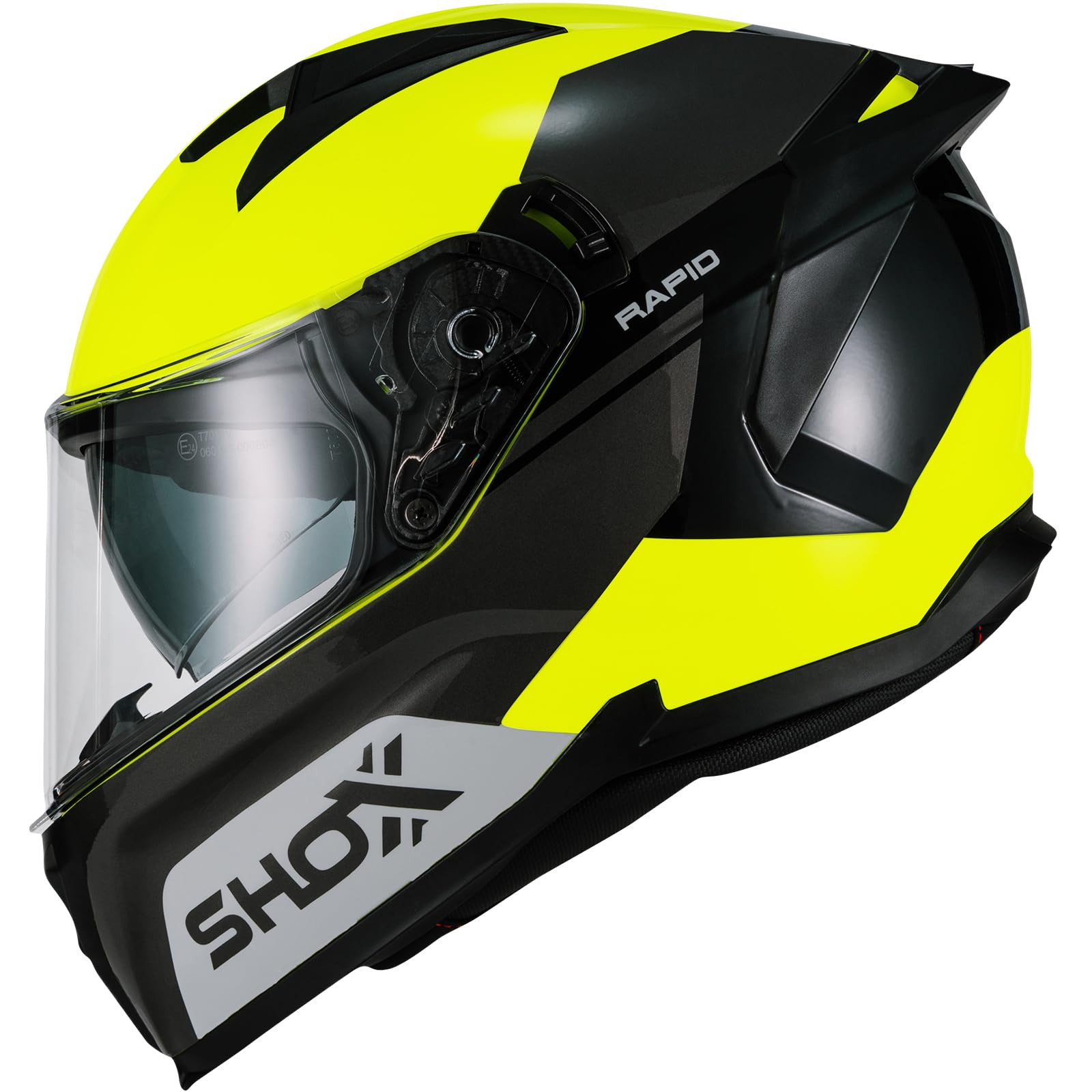 Shox Rapid Turbo Motorcycle Helmet ECE 22.06 Approved Unisex Full Face Street Motorbike Protective Crash Lid for Sport Touring and Road Bike Riding