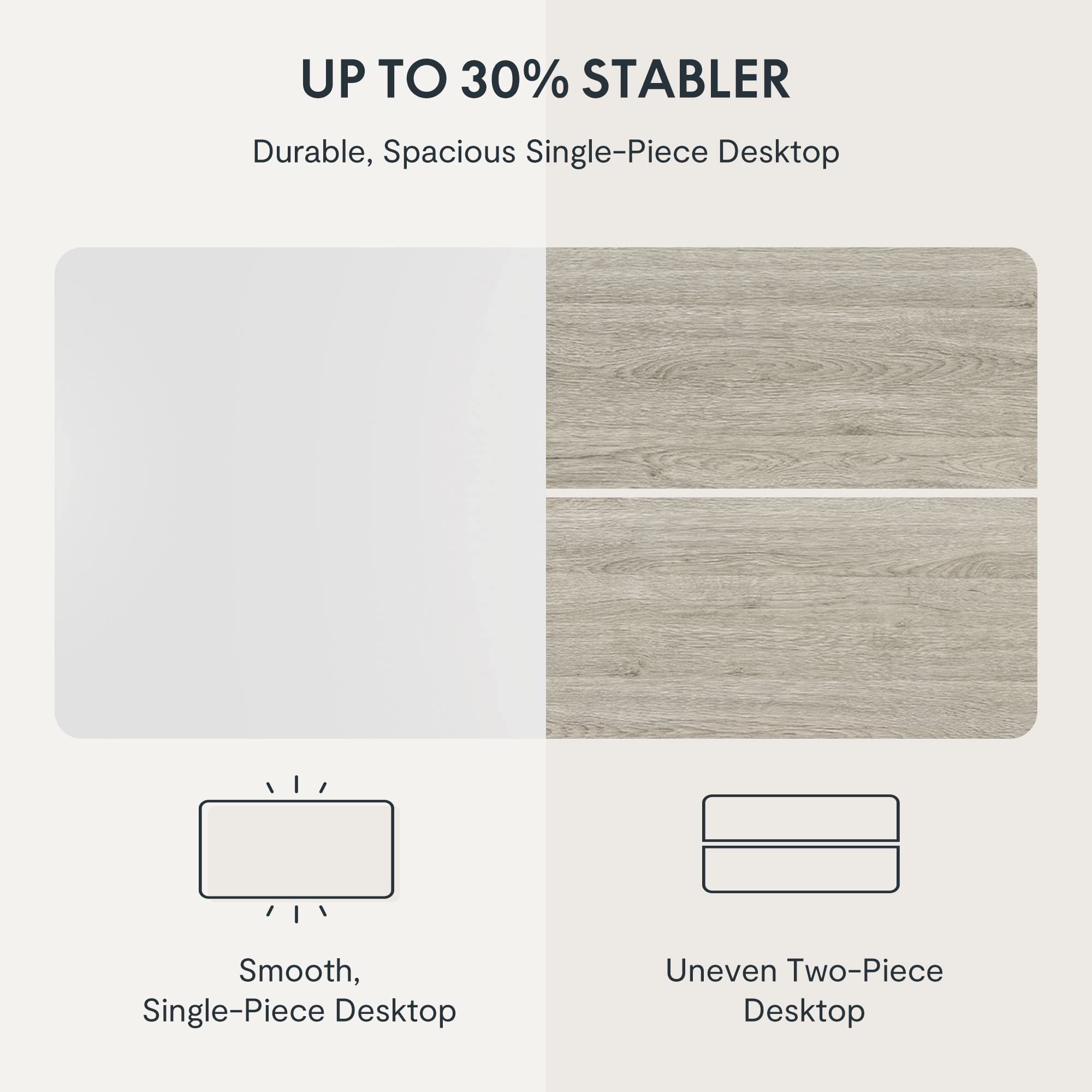 FLEXISPOT ONE PIECE Electric Standing Desk Height Adjustable Sit Stand Up Desk for Home Office with Memory Smart Pannel (100 * 60cm Black Frame+ Black Desktop)