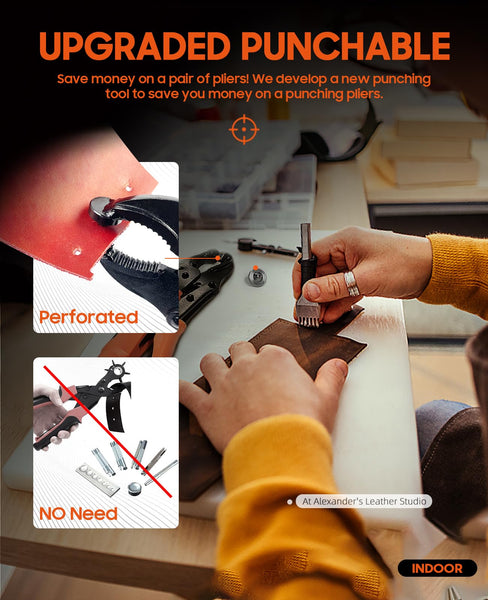 Heavy Duty Snap Fastener Tool Adjustable Vice Grip Snap Setter Tool Includes 40 Sets 15mm Snaps for Boat Cover, Replacing Metal Snaps, Repairing Boat