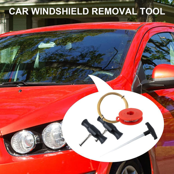 QKTYB Windscreen Chip Repair Kit Windshield Removal Tools Kit Windscreen Window Glass Cutting Wire W/Handles for Car Tool Kit 5×Universal windshield Tool Kit Windshield Disassembly Tool