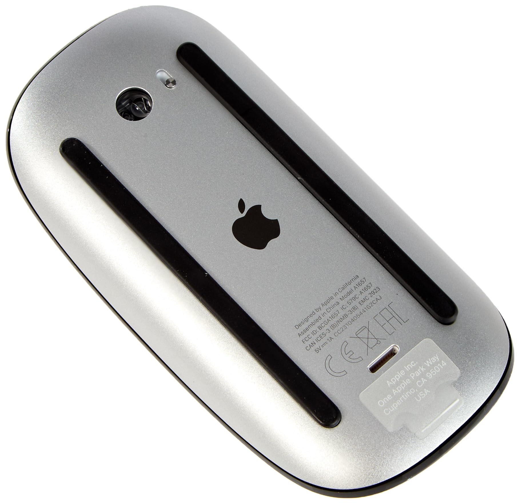 Apple Magic Mouse: Bluetooth, rechargeable. Works with Mac or iPad; White, Multi-Touch surface (USB-C)