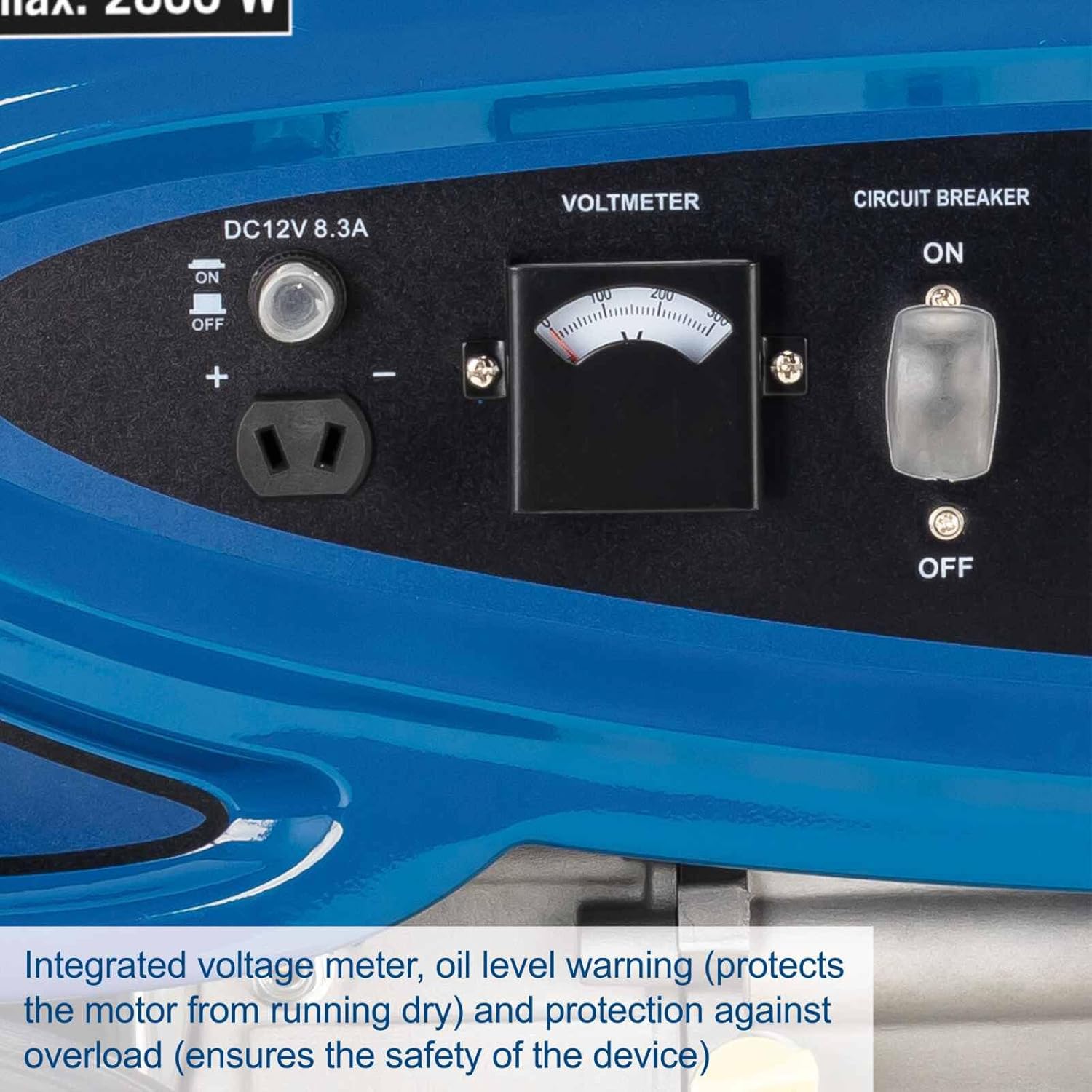 Scheppach SG3200 Petrol Generator | 2800W Max | 196cc 4-Stroke | 2x 230V | 15L Tank | AVR & Wheel Kit