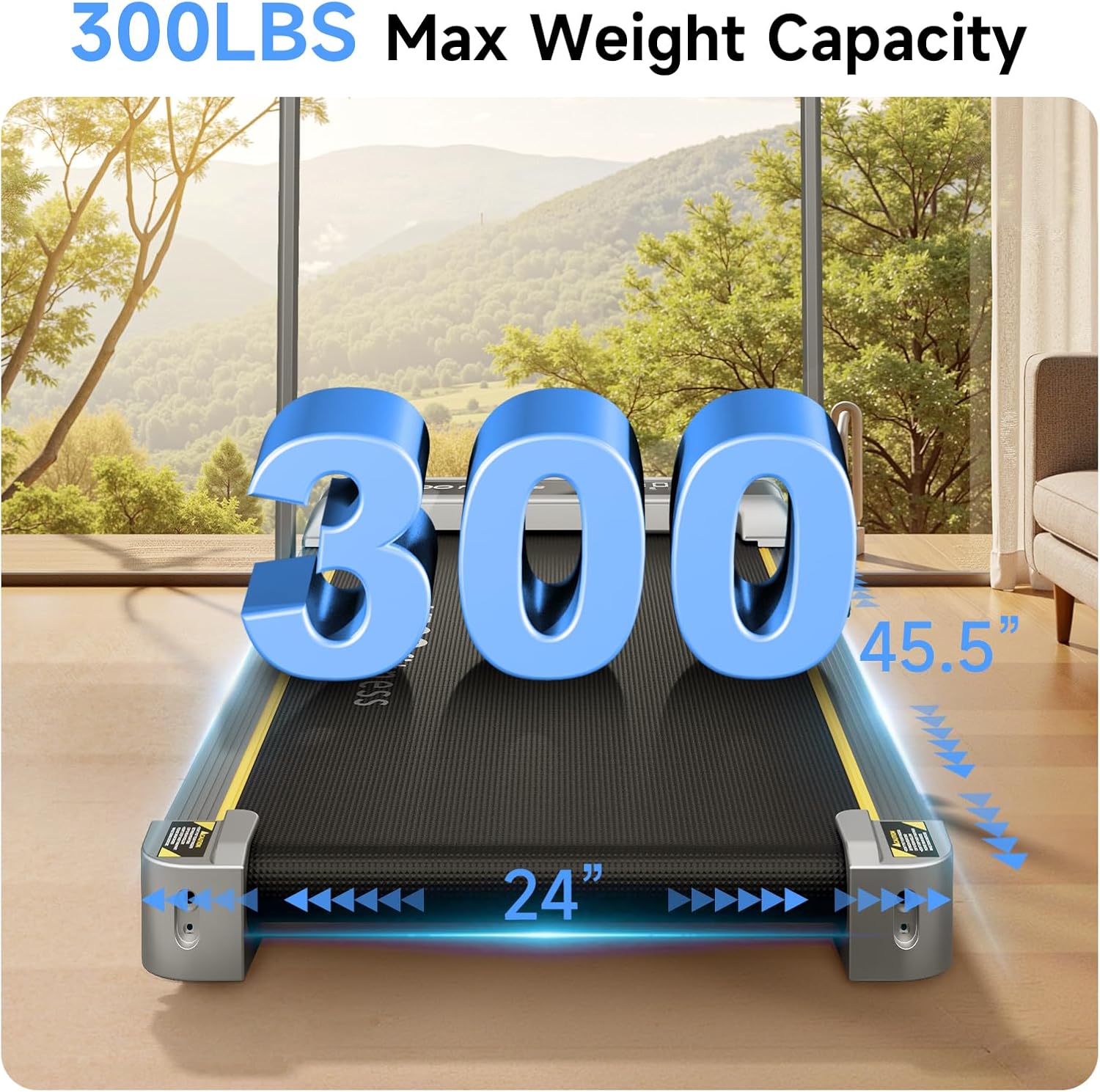 YPOO Walking Pad with Incline 3 in 1 Walking Pad with Handle 3 Level Incline, Portable Folding Treadmills for Home Foldable 300lbs Under Desk Treadmill LED Display Remote Control & APP