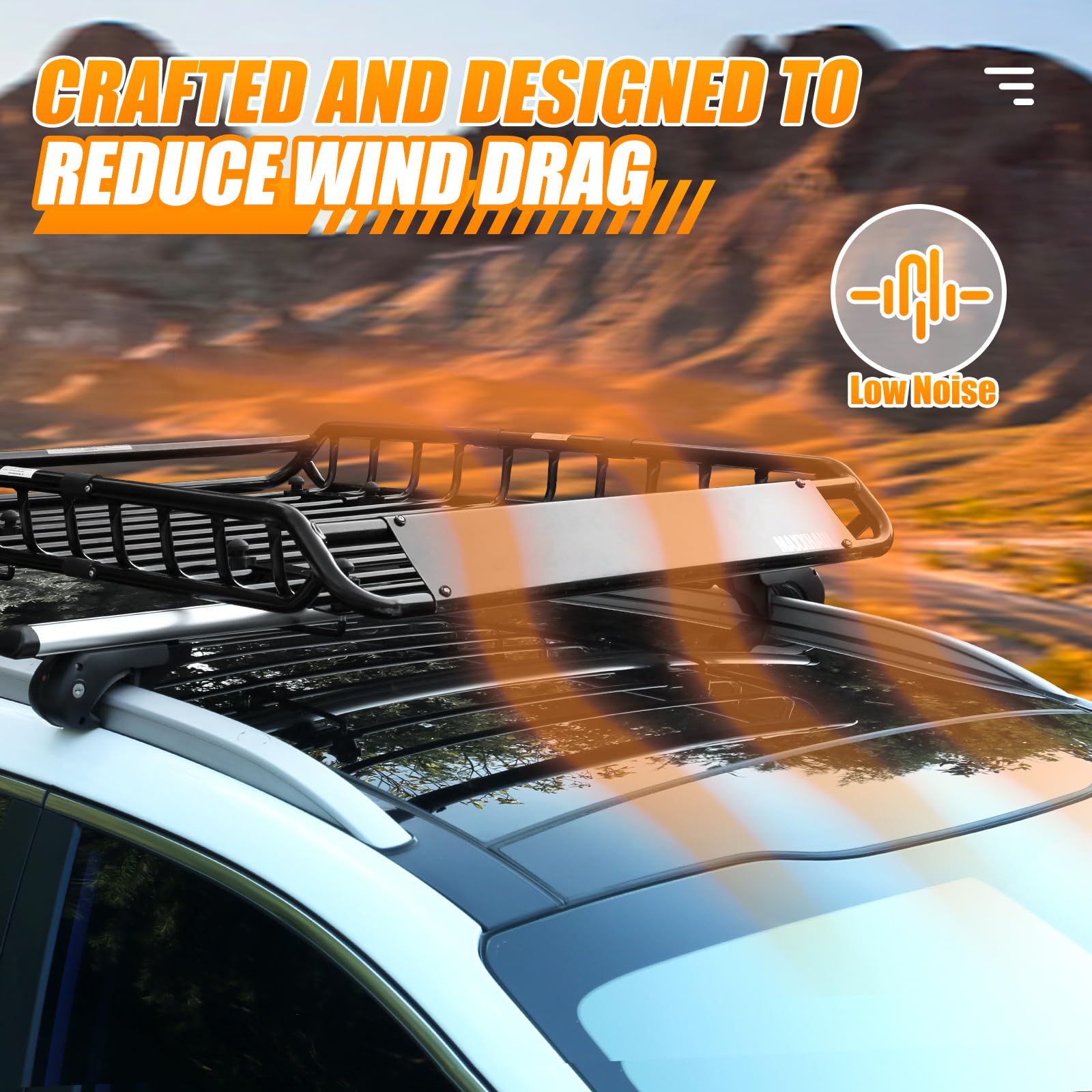 MAXXHAUL 50506 64" x 39" x 6" Heavy-Duty Universal Steel Roof Rack, Black