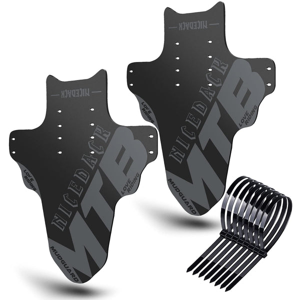 NICEDACK Mudguards Mountain Bike, 2 Pieces Mudguard Fit 20-29 Inch MTB Mudguard Front and Rear Compatible Bicycle Splash Guard