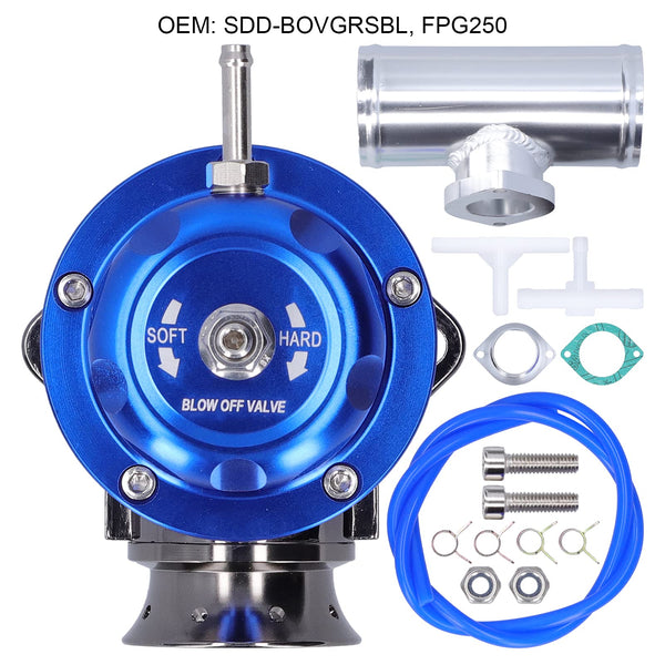 Turbo Blow Off Valve kit, Akozon Universal SDD‑BOVGRSBL FPG250 Aluminium Billet Turbo Blow Off Valve with 2.5in Flange Pipe Type‑RS(Purple)