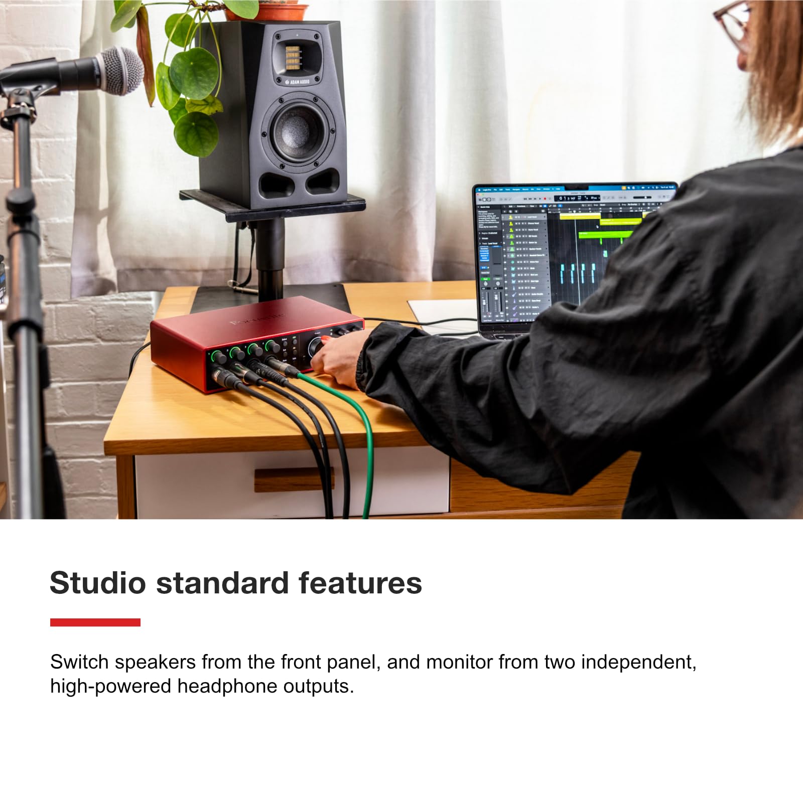 Focusrite Scarlett 2i2 4th Gen USB Audio Interface for Recording, Songwriting, Streaming and Podcasting — High-Fidelity, Studio Quality Recording, and All the Software You Need to Record