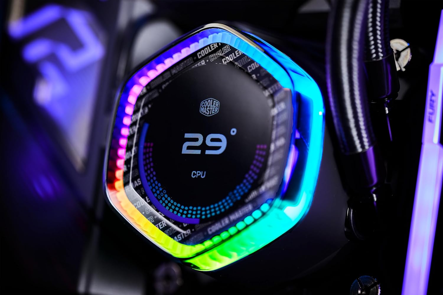 Cooler Master MasterLiquid 360 Ion CPU Liquid Cooler - 2.1" LCD Display, AIO Water Cooling System, Gen X Dual-Chamber Pump, Mobius 120P ARGB Fans, Addressable Gen 2 RGB, LGA1700 & AM5 Brackets