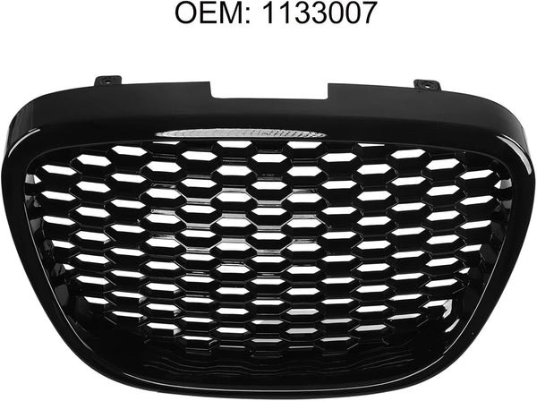 Glossy Black Heatproof Bumper Mesh Grill Replacement with UV Resistant Coating, Easy Bolt Installation for Seat Leon Altea Toledo, OE Number 1133007
